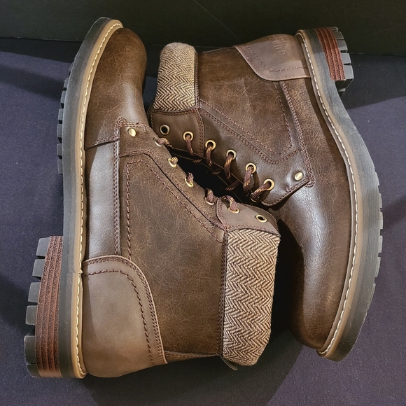 Brown Leather Men's Guess Ankle Chelsea Boots Sz 11 Casual Streetwear Grunge - Picture 1 of 15